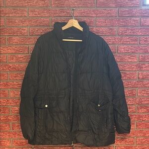 Lands' End Black Puffer Jacket